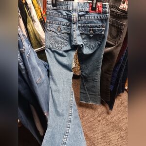 True Religion Patchwork Flare Jeans